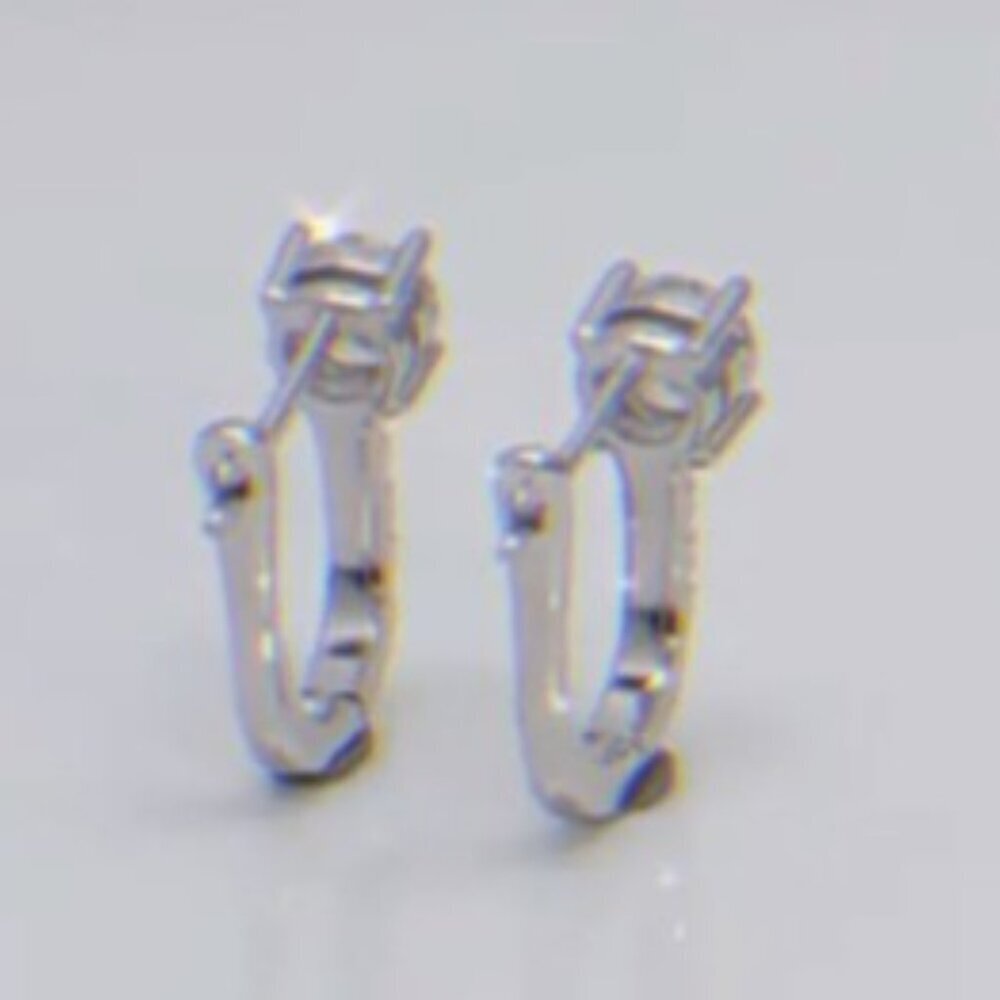 S925 Sterling Silver Ring Earrings Synthetic Cubic Zirconia Dainty Size Elegant - Picture 3 of 7
